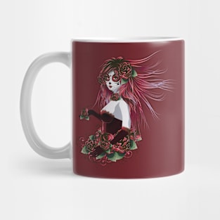 Red Day of Dead Girl Mug